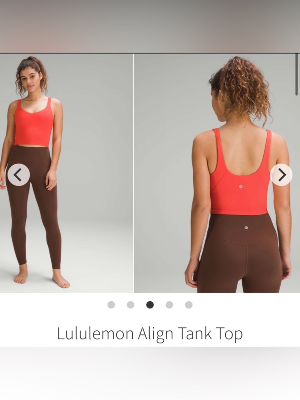 lululemon athletica Align Tank Top in Coral Red
